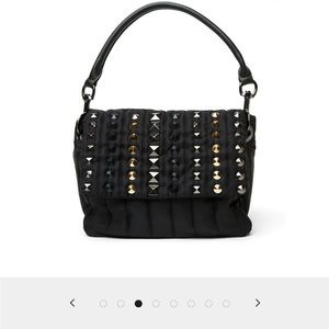 Think Royal Bar Bag Black Flight Nylon with Studs - Convertible Crossbody